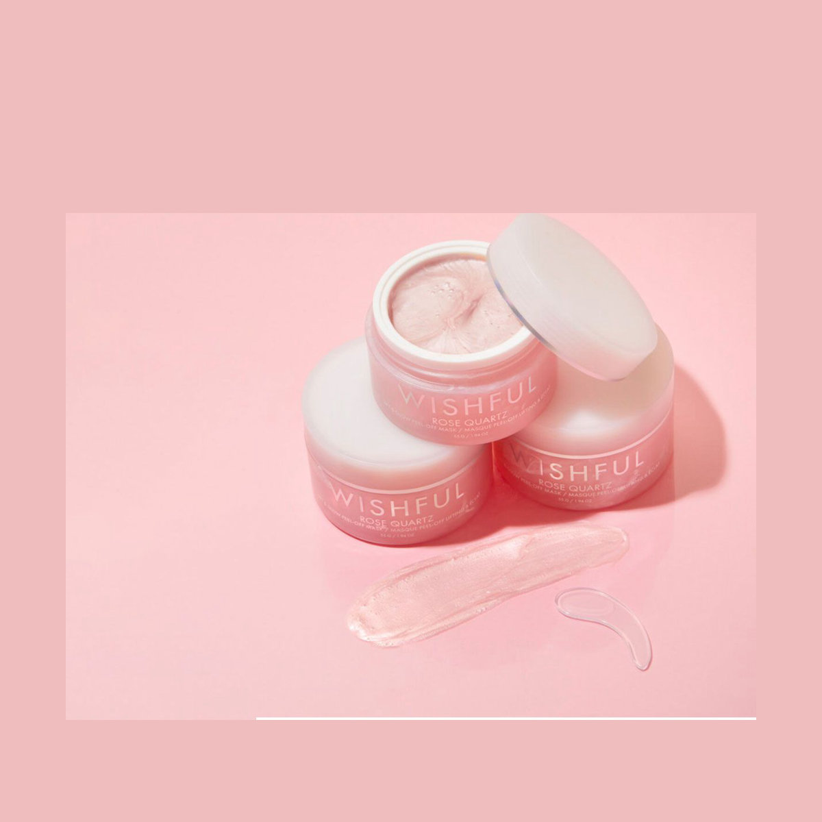 Wishful by Huda Beauty Rose Quartz Lift & Glow Peel-Off Face Mask