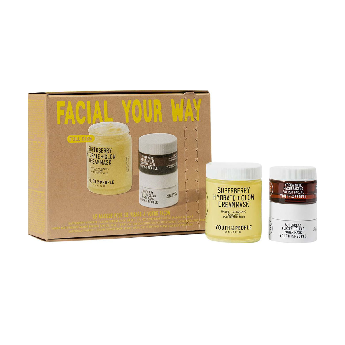 Youth To The People Facial Your Way: Triple Mask Set