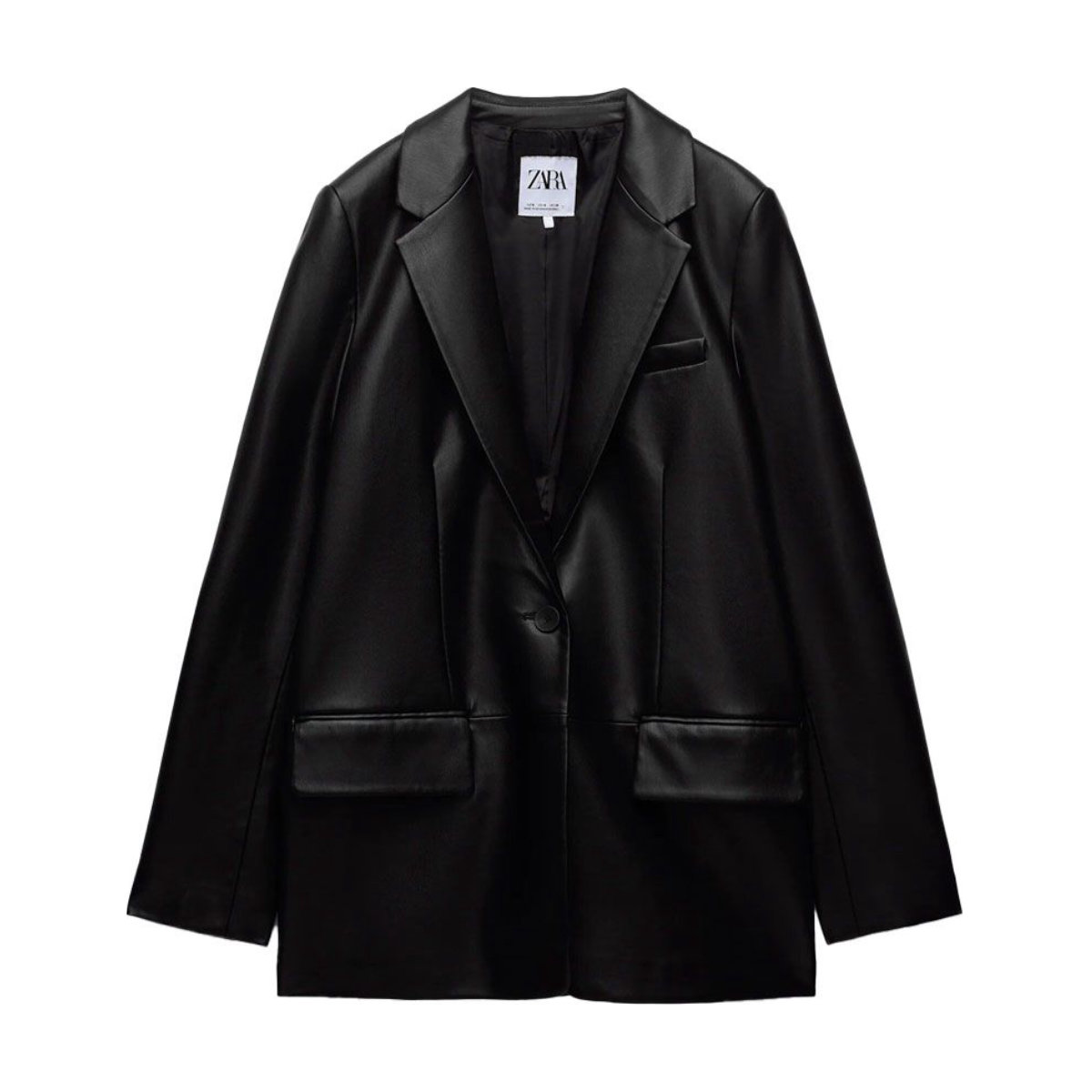 Zara Faux Leather Blazer