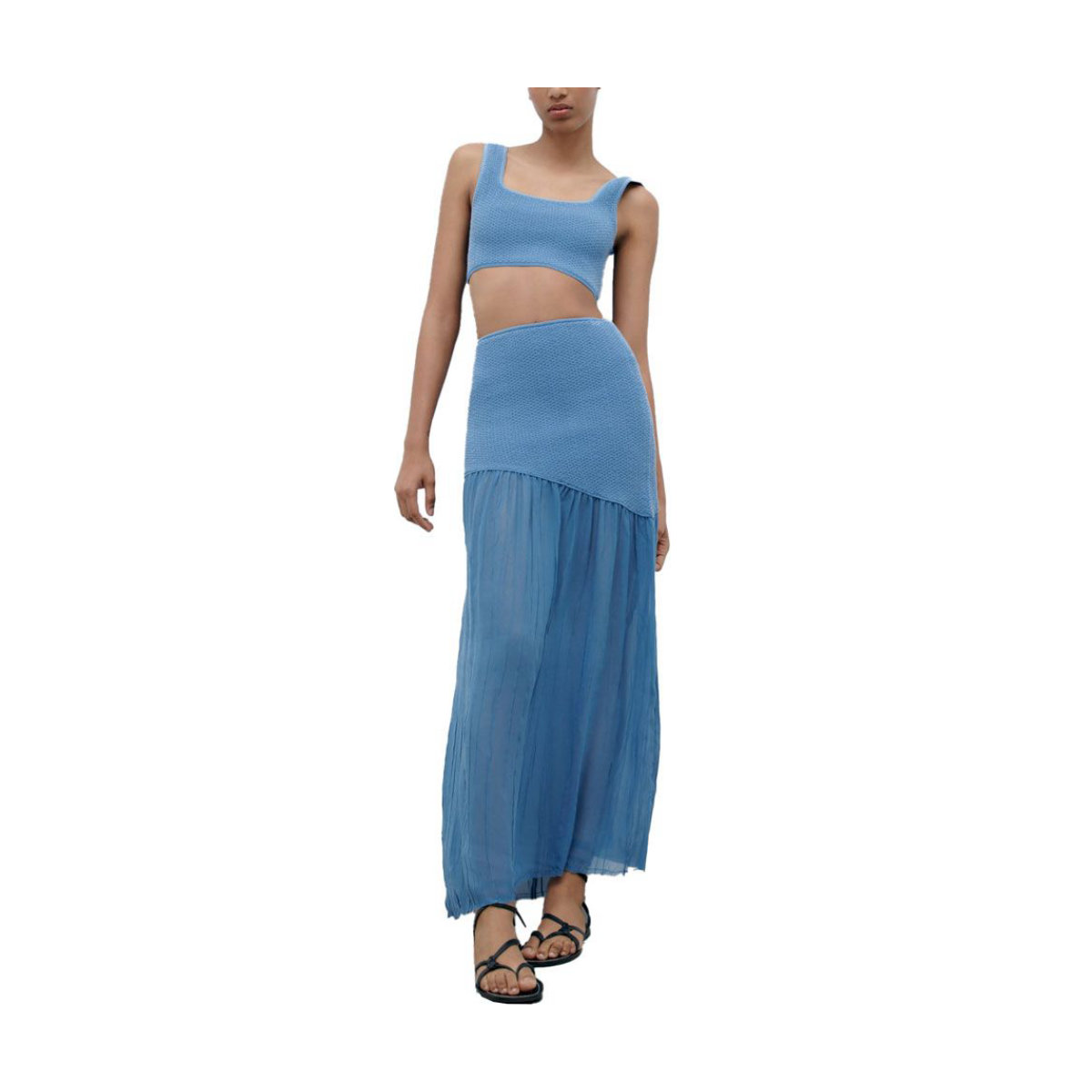Zara Mixed Textured Knit Skirt