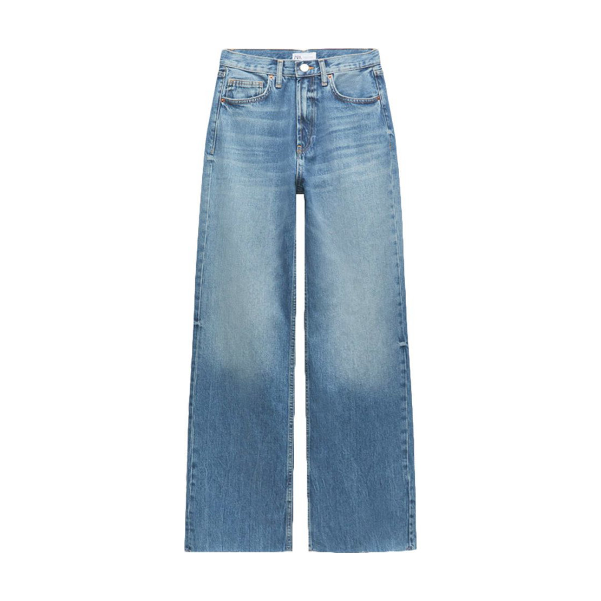 Zara TRF High Rise Wide Leg Jeans