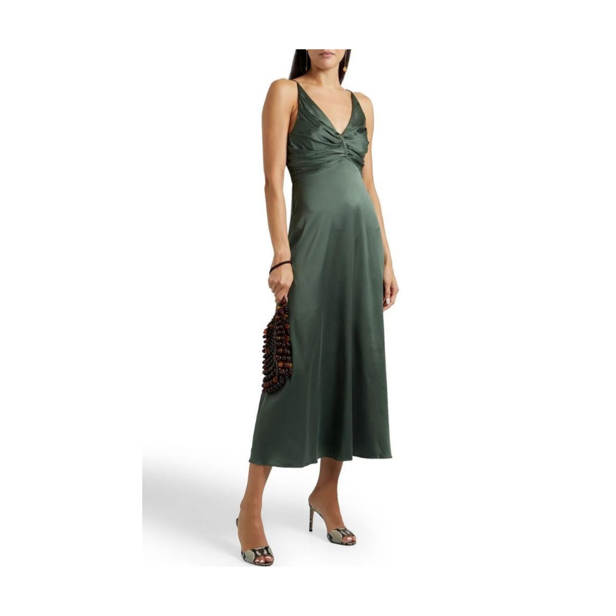Zimmermann Ruched Washed Silk-blend Midi Dress